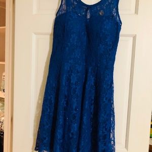Wonderful  blue lace dress mini